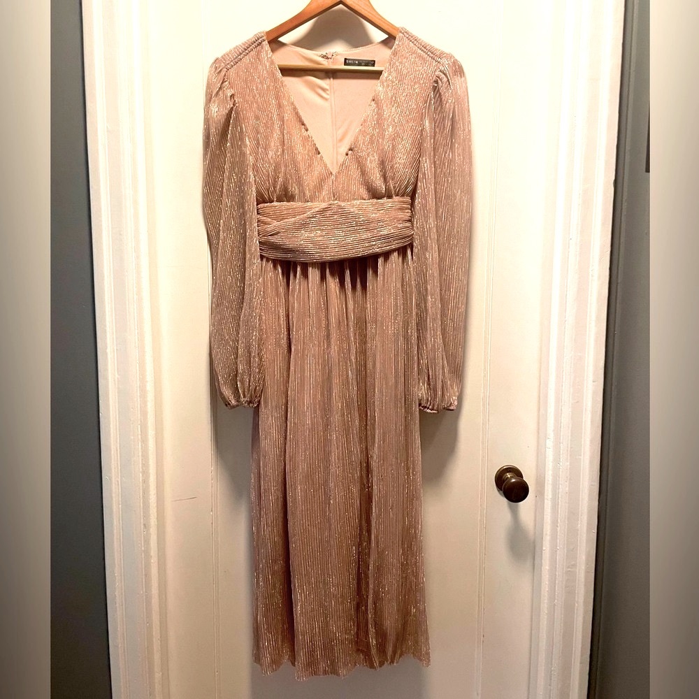 Pink shimmer dress from SHEIN